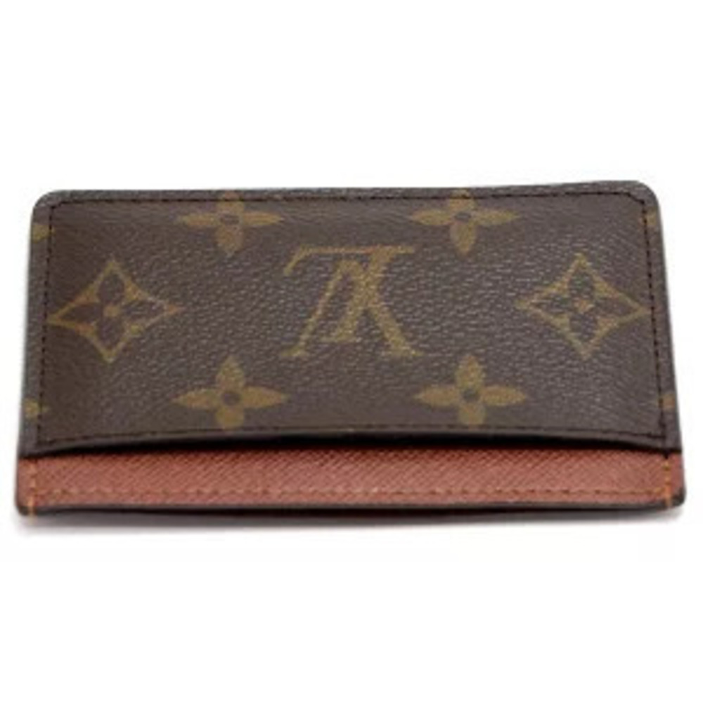 Louis Vuitton Monogram Card Portecartes Case Wallet Brown